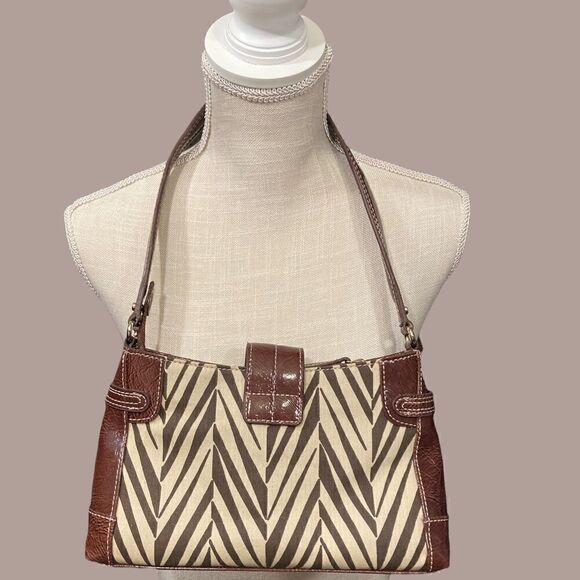 Liz Claiborne Brown and Tan Shoulder Bag - Picture 3 of 16